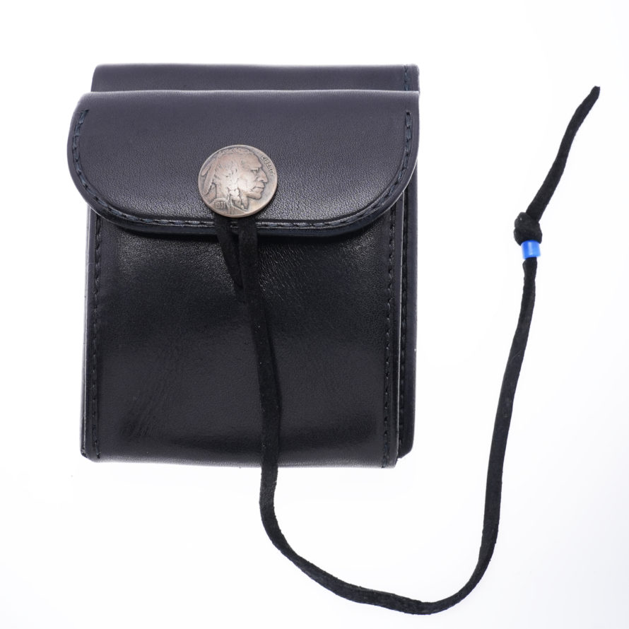 新品縦型二つ折り財布(黒)
