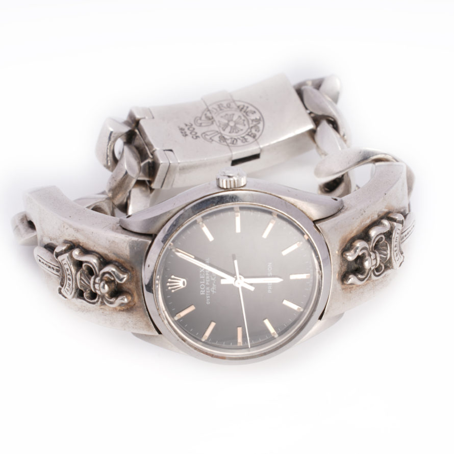 クロムハーツ/chrome hearts ×ロレックス/ROLEX 【5500/エアキング】ダガークラシックリンクIDウォッチブレス腕時計